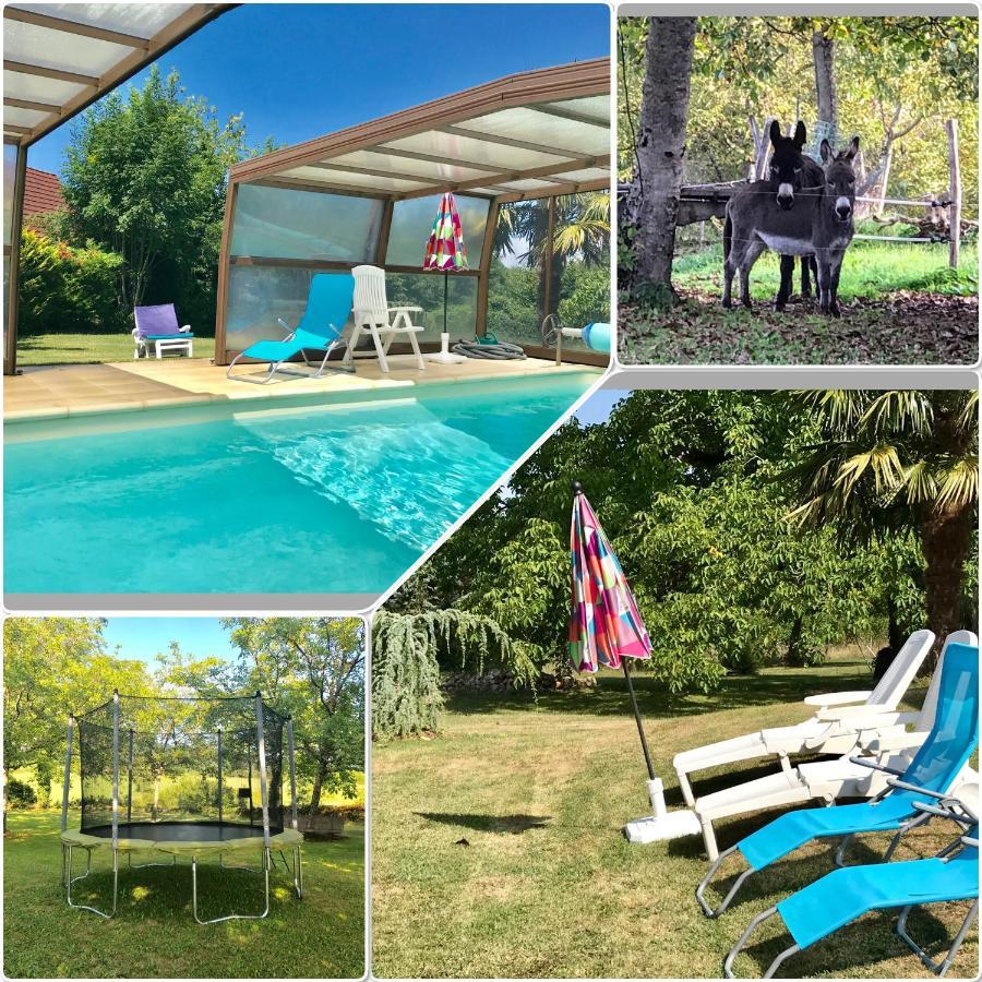 Gîte du boulanger au pays de padirac piscine couverte chauffée Mayrinhac-Lentour Exterior foto